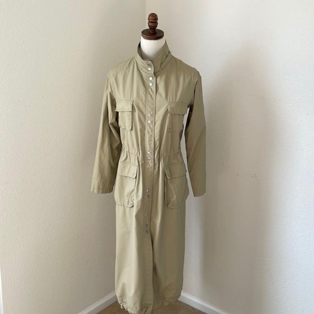 lightweight‎ long thin waterproof tan coat, XS